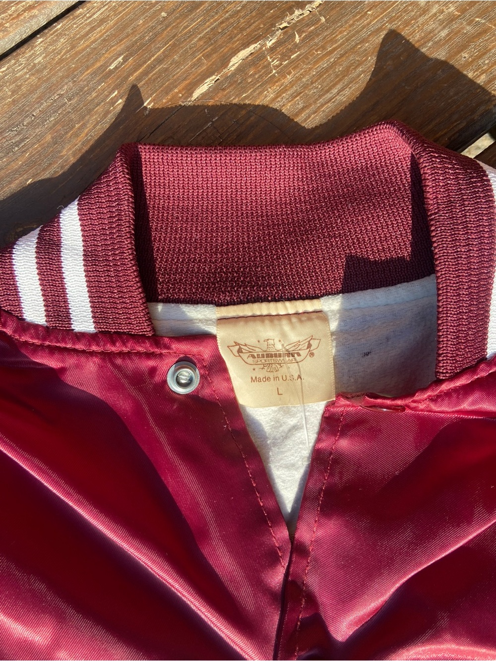 Vintage red varsity jacket